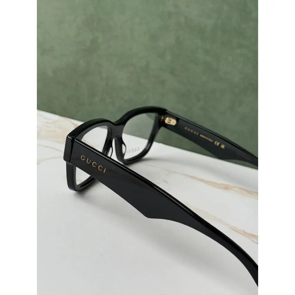 NEW Gucci GG1428O Black Unisex Square Eyeglasses Frames